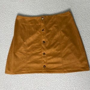 tan brown mini skirt